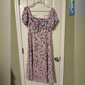 Astr Lavender Floral Dress